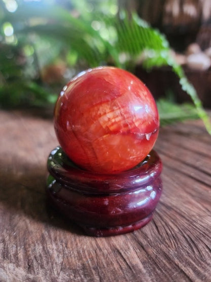 Carnelian Sphere 110g - Crystals Australia