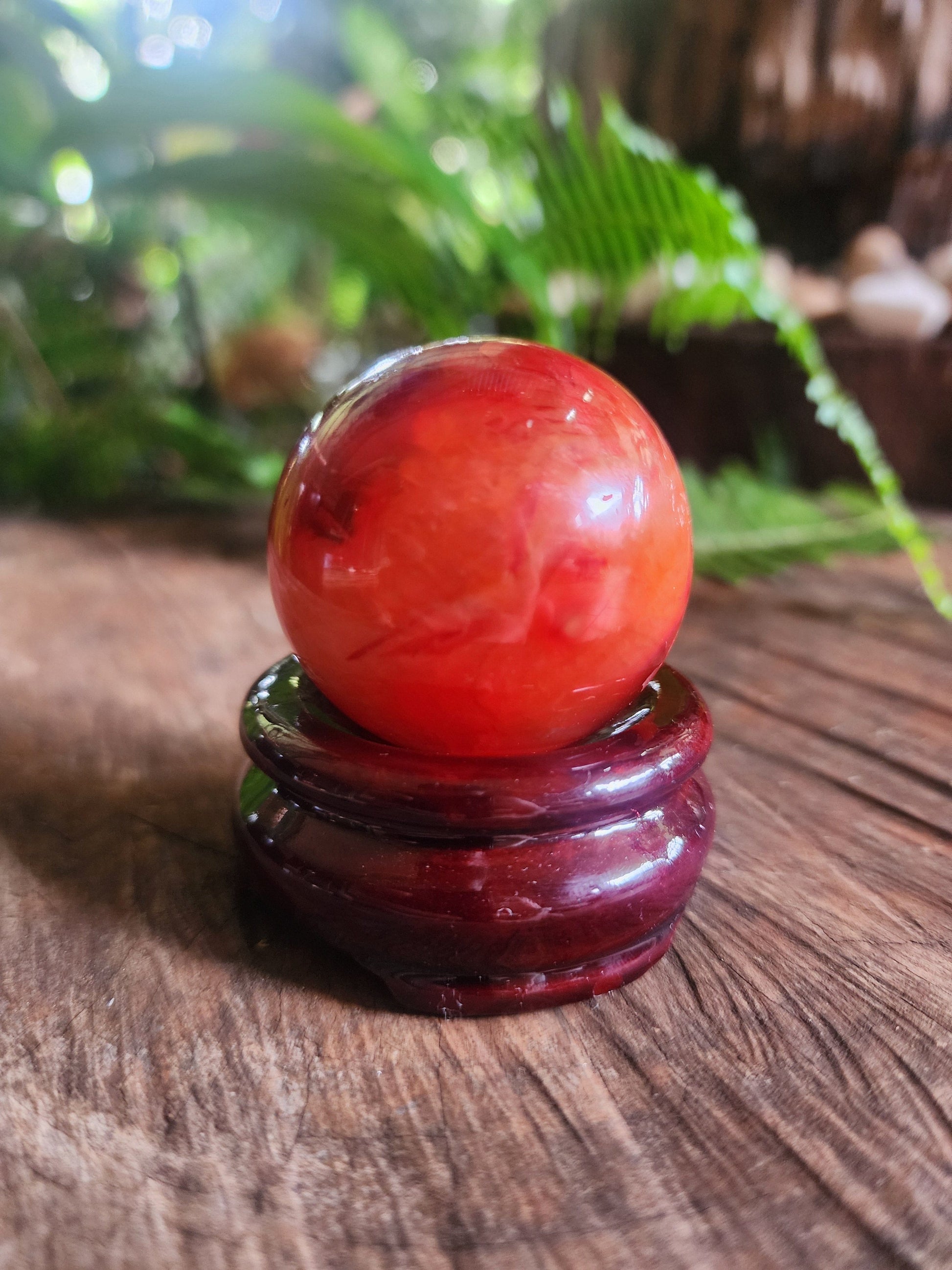 Crystals Carnelian Sphere 110g Australia