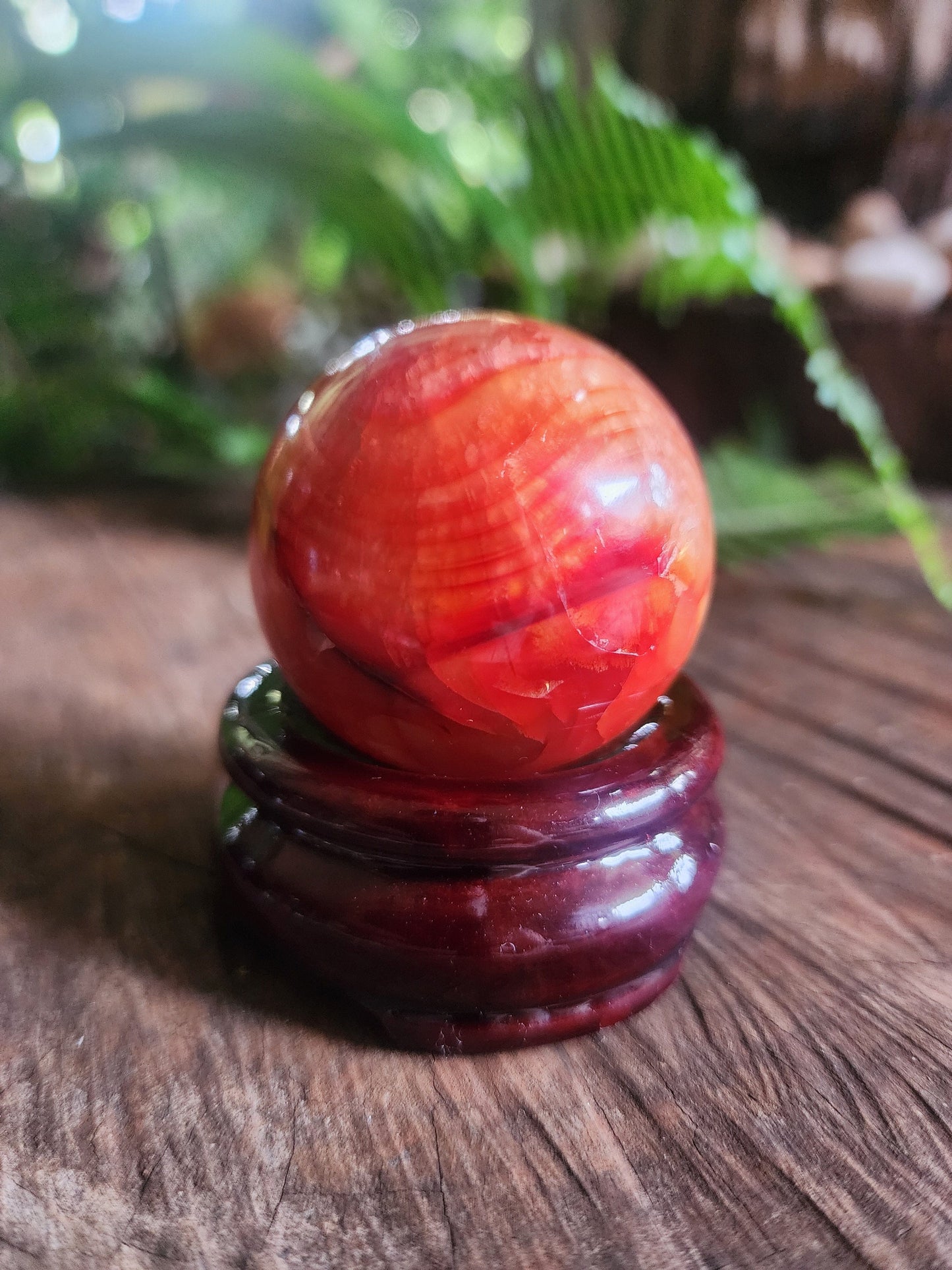 Crystals Carnelian Sphere 110g Australia