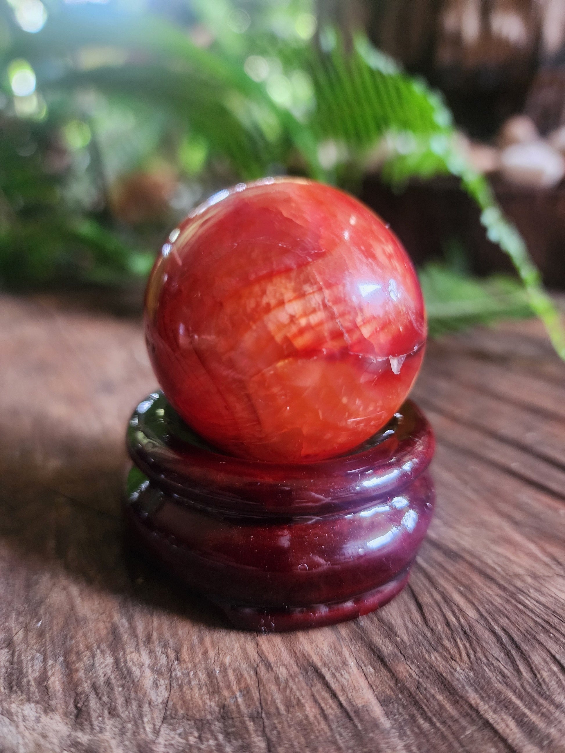 Crystals Carnelian Sphere 110g Australia