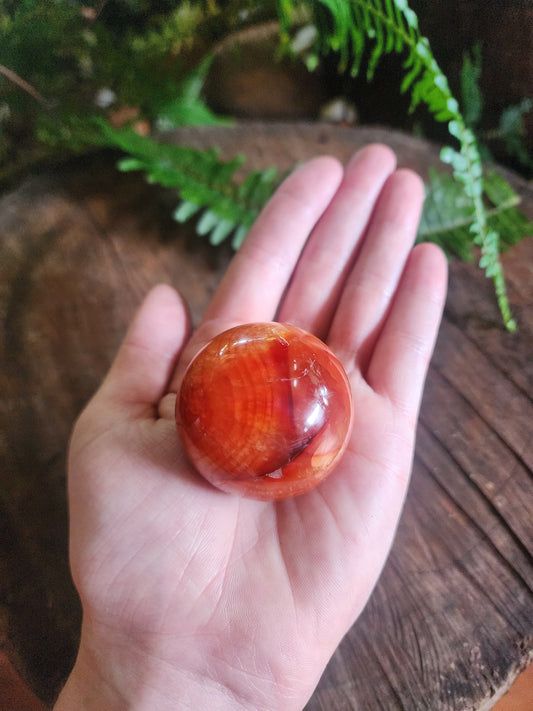 Crystals Carnelian Sphere 110g Australia