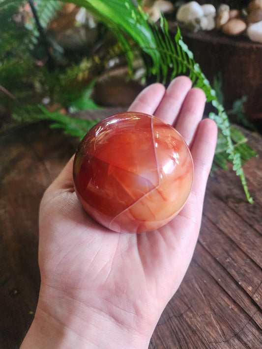 Crystals Carnelian Sphere 305g Australia