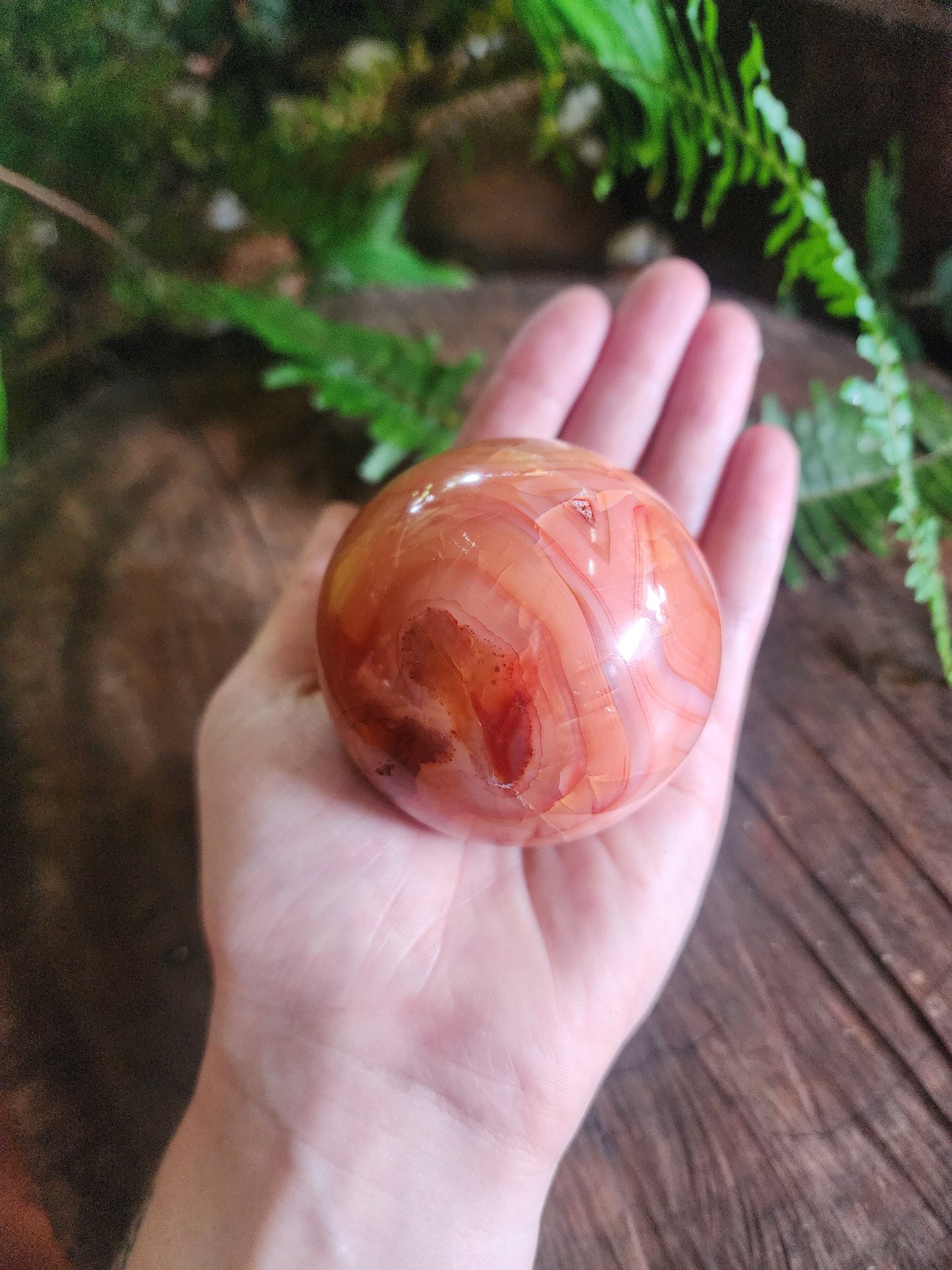 Crystals Carnelian Sphere 331g Australia