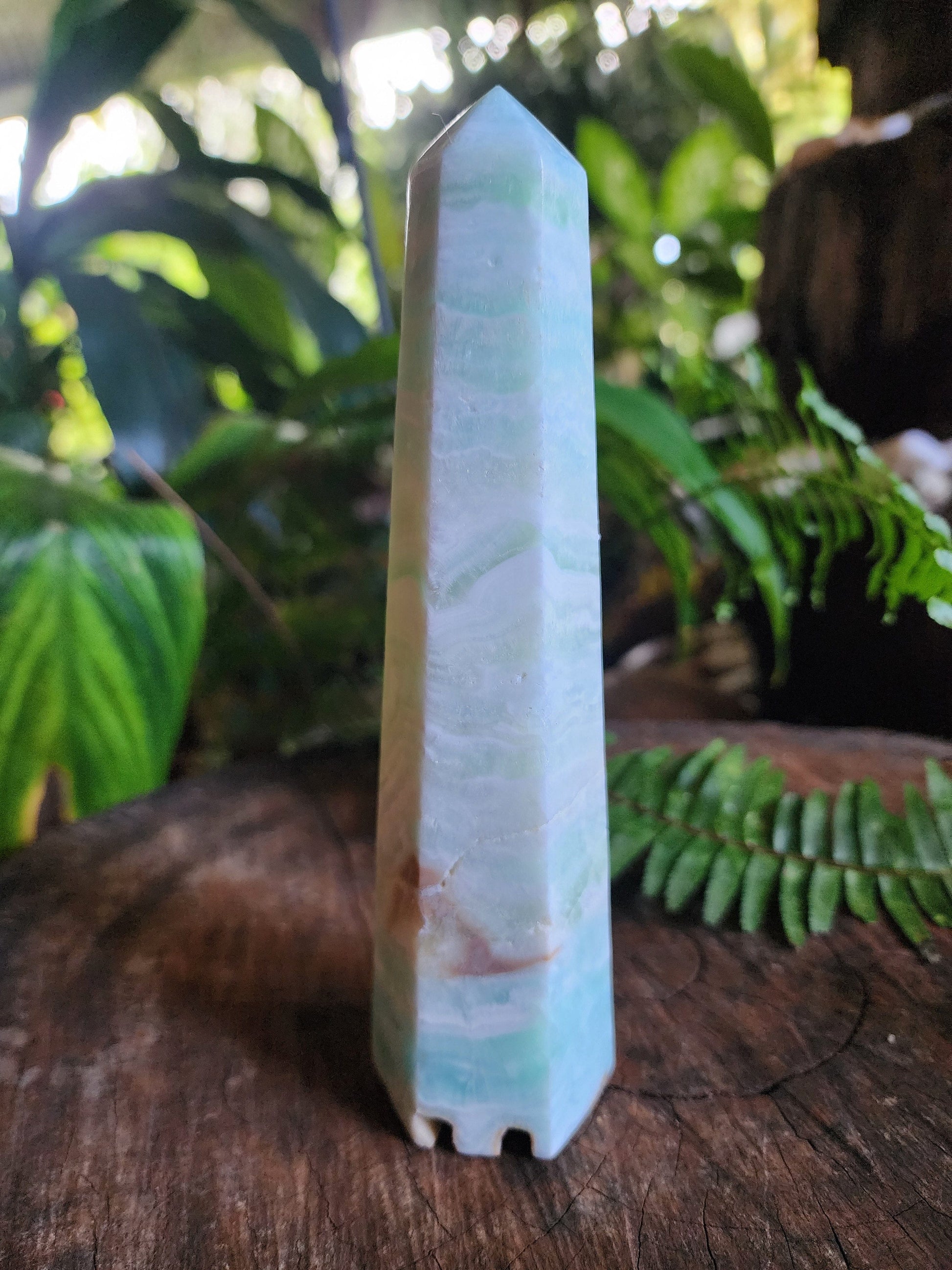 Crystals Carribean Calcite Tower 335g Australia