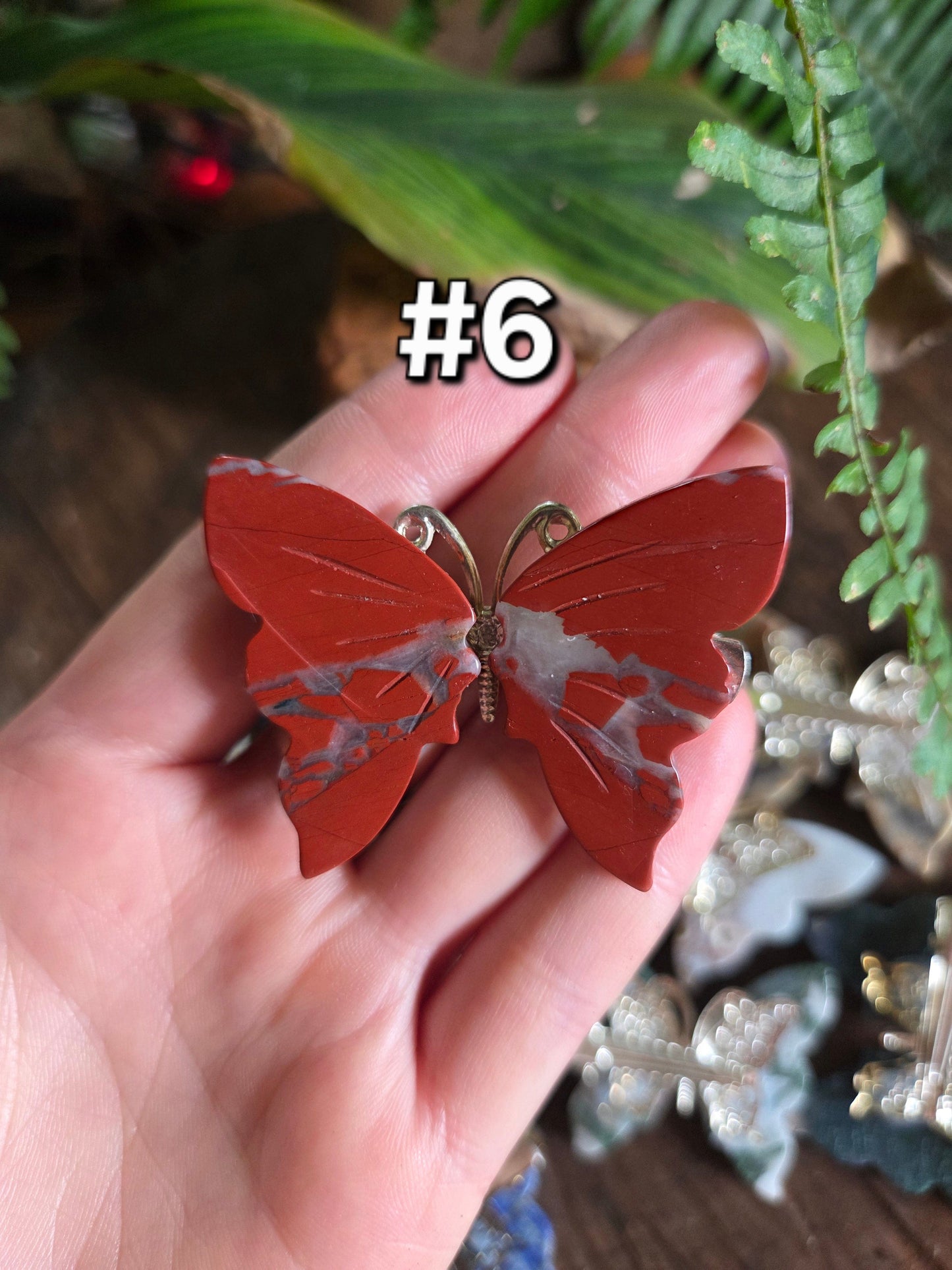 Accessories Carved Crystal Butterfly Hairclips