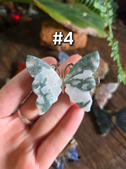 Accessories Carved Crystal Butterfly Hairclips