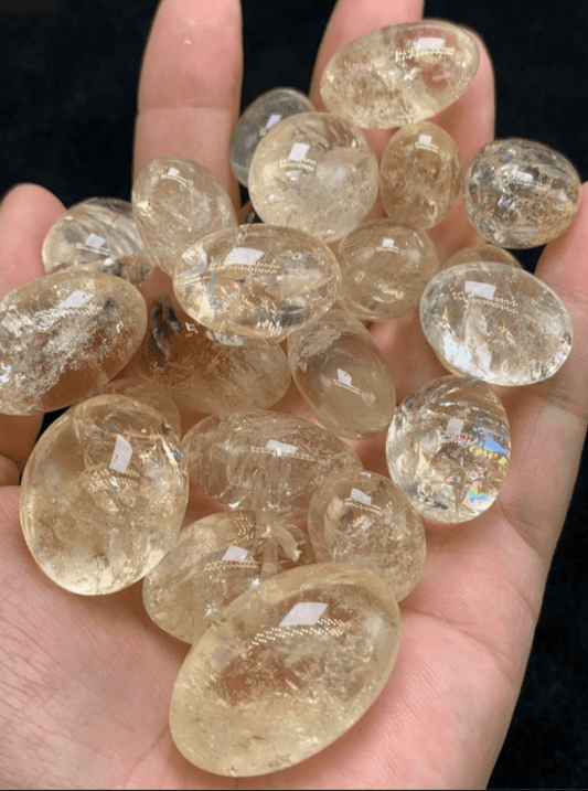 Citrine Azeztulite Crystal Tumble Stones - Crystals Australia