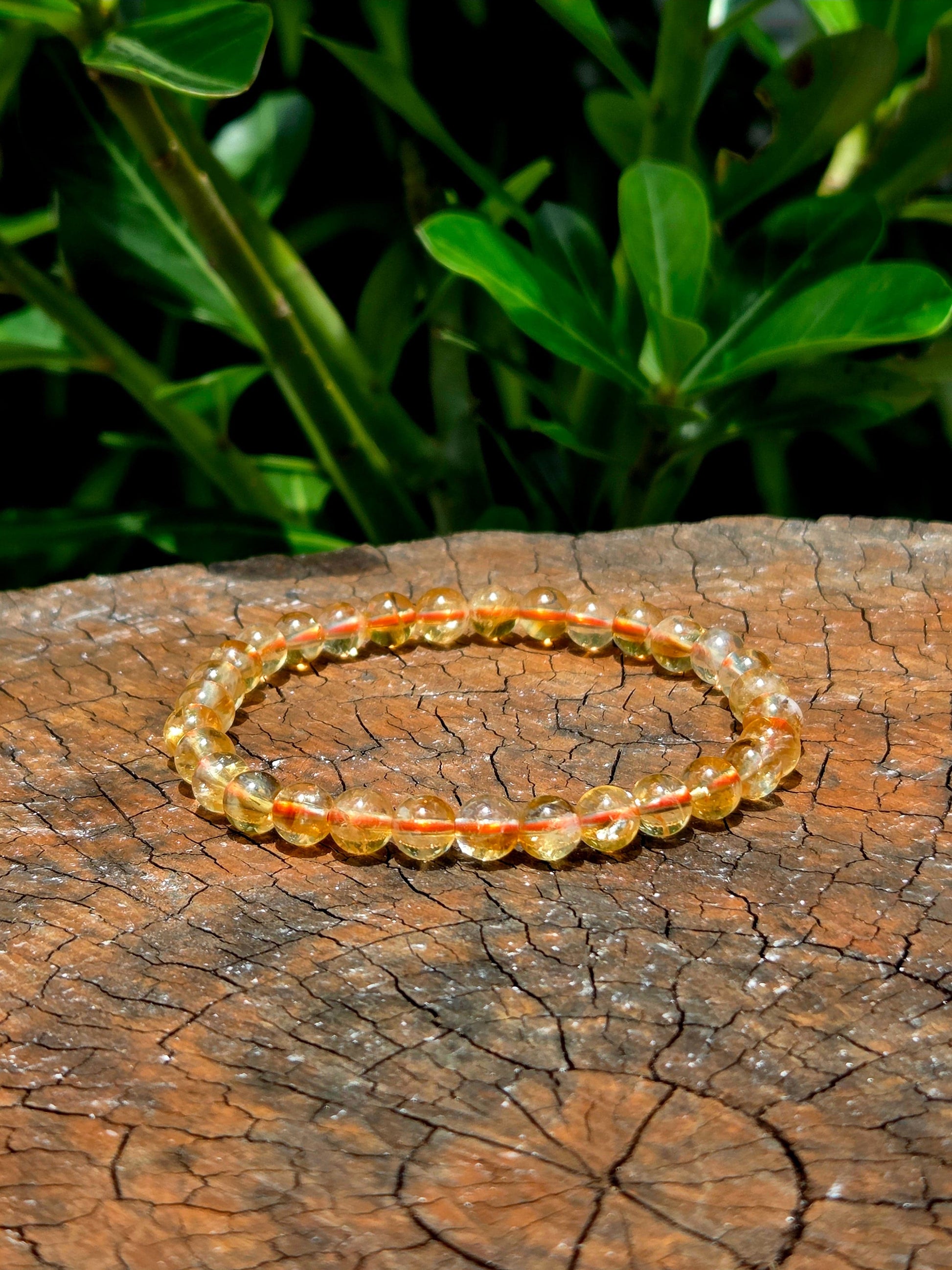 Crystals Citrine Bracelet 6mm