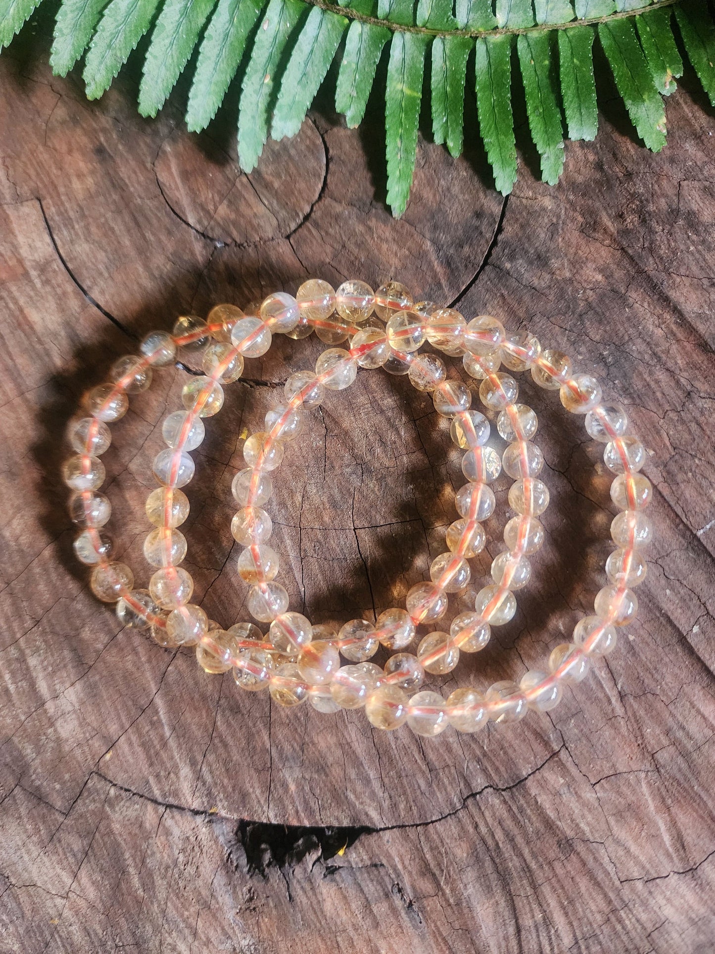 Crystals Citrine Bracelet 6mm
