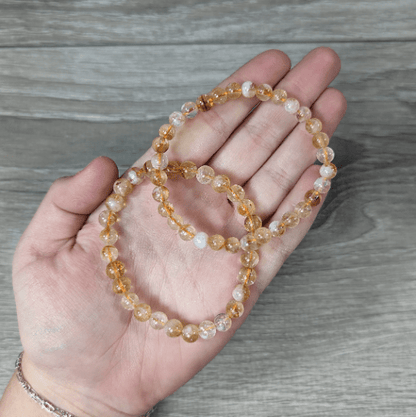 Crystals Citrine Bracelet 6mm