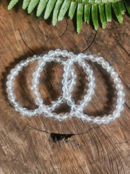 Crystals Clear Quartz Bracelet 6mm