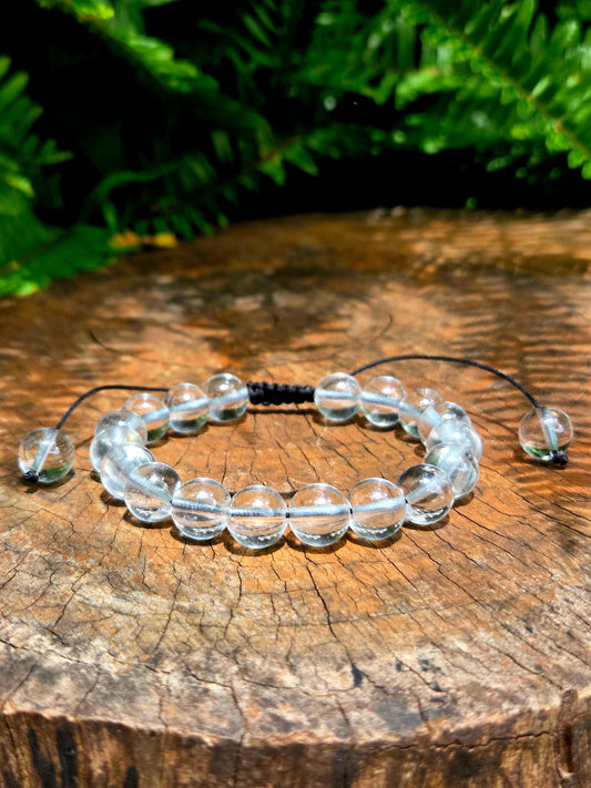 Jewellery Clear Quartz Crystal Bracelet - 10mm Adjustable
