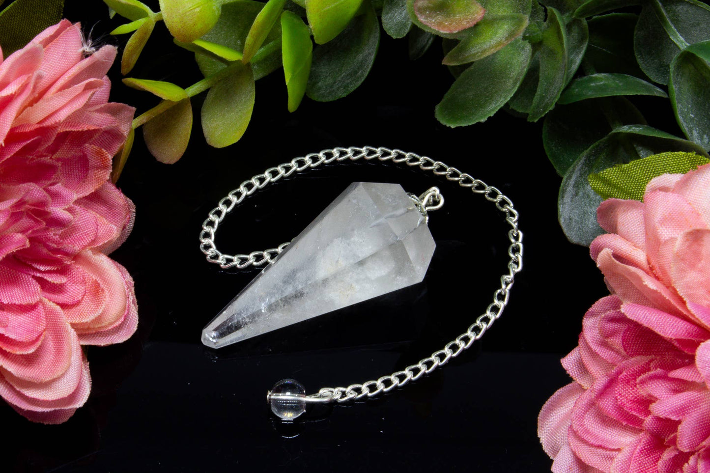 Crystals Clear Quartz Pendulum