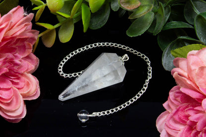 Crystals Clear Quartz Pendulum