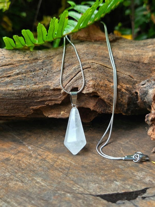 Clear Quartz Point Pendant Necklace - Jewellery Australia