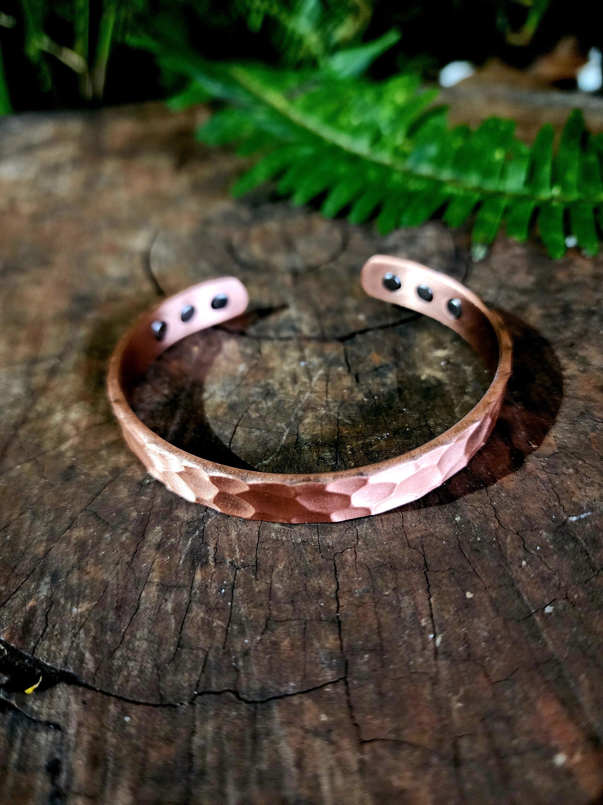 Accessories Copper Magnetic Hammered Bracelet Australia