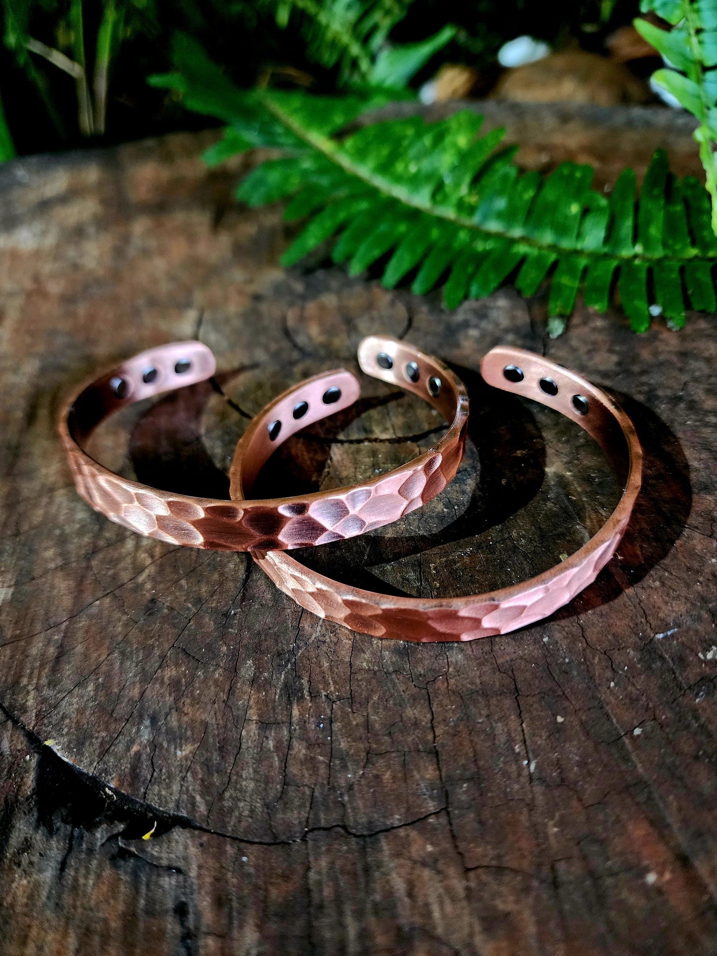 Accessories Copper Magnetic Hammered Bracelet Australia