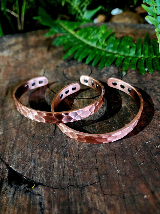 Accessories Copper Magnetic Hammered Bracelet Australia