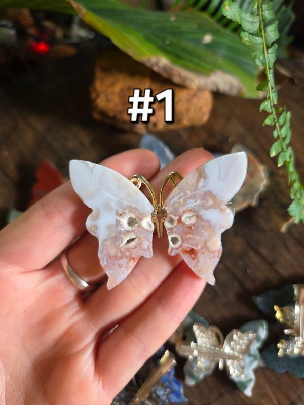 Crystal Butterfly Hairclip Carving - Accessories Australia