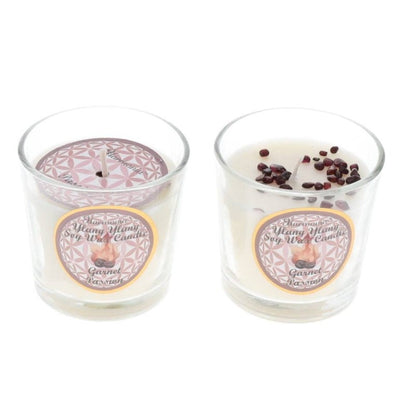 Crystal Votive Soy Candle - Passion - Garnet & Ylang Ylang - Crystals Australia