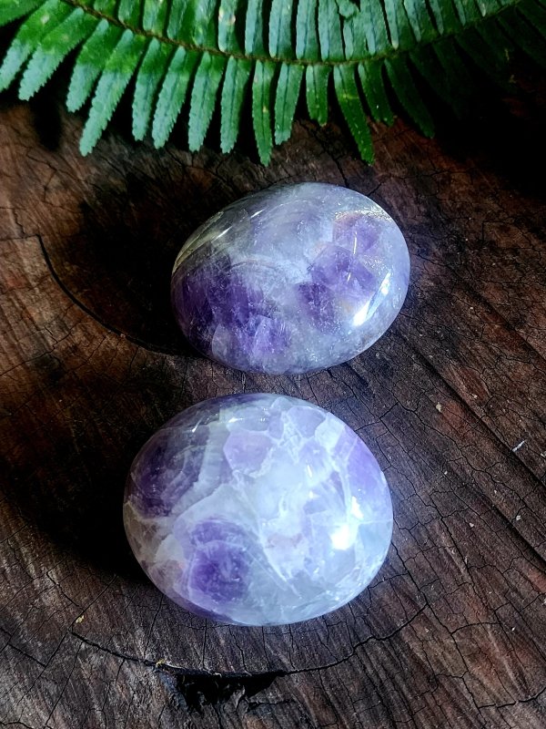 Dream Amethyst Crystal Palm Stone - Crystals Australia