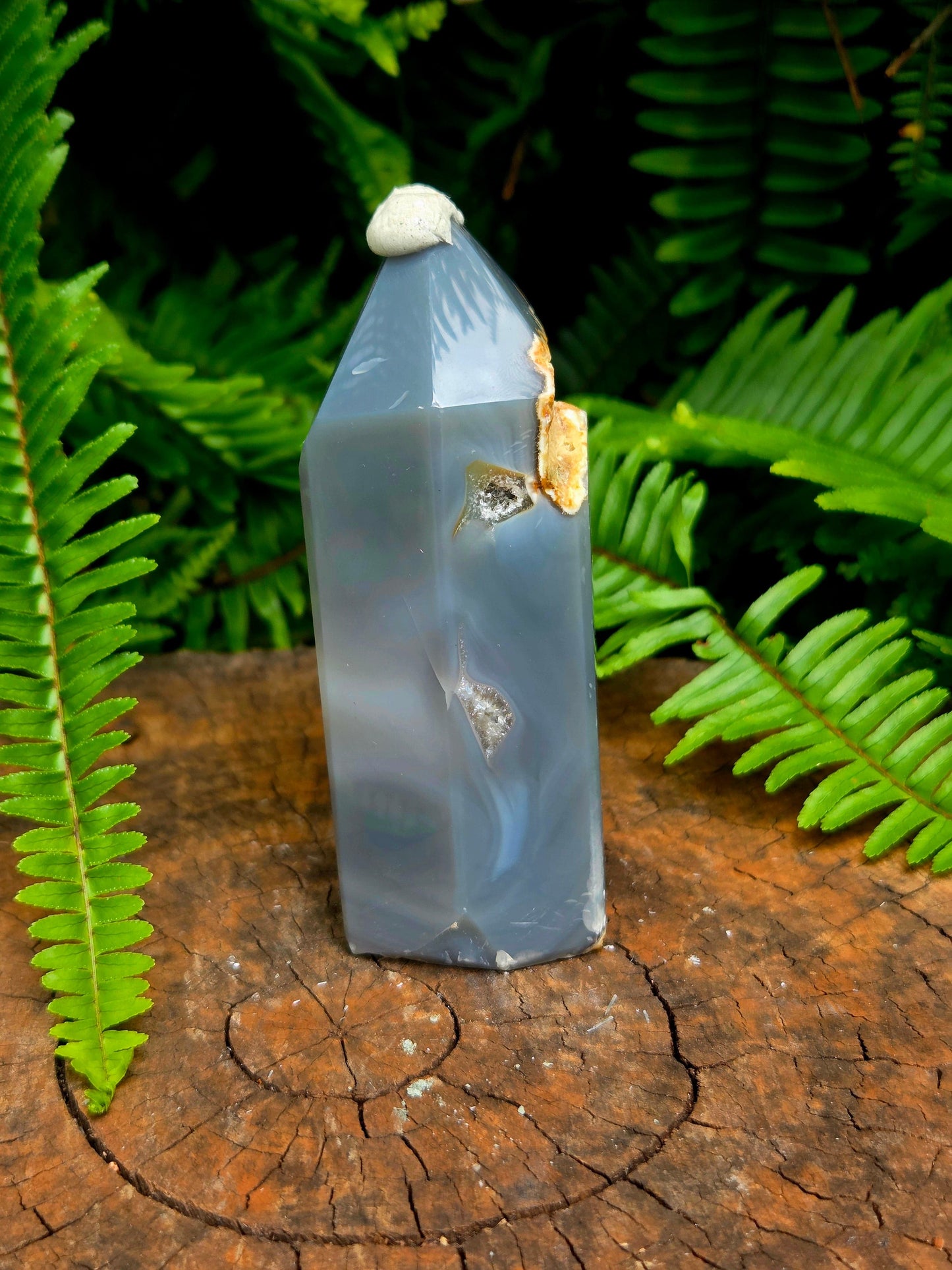 Crystals Druzy Agate Tower Point