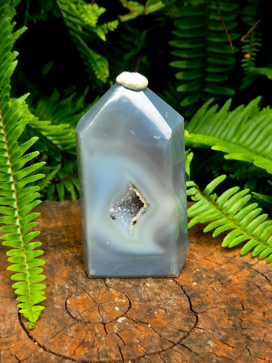 Crystals Druzy Agate Tower Point