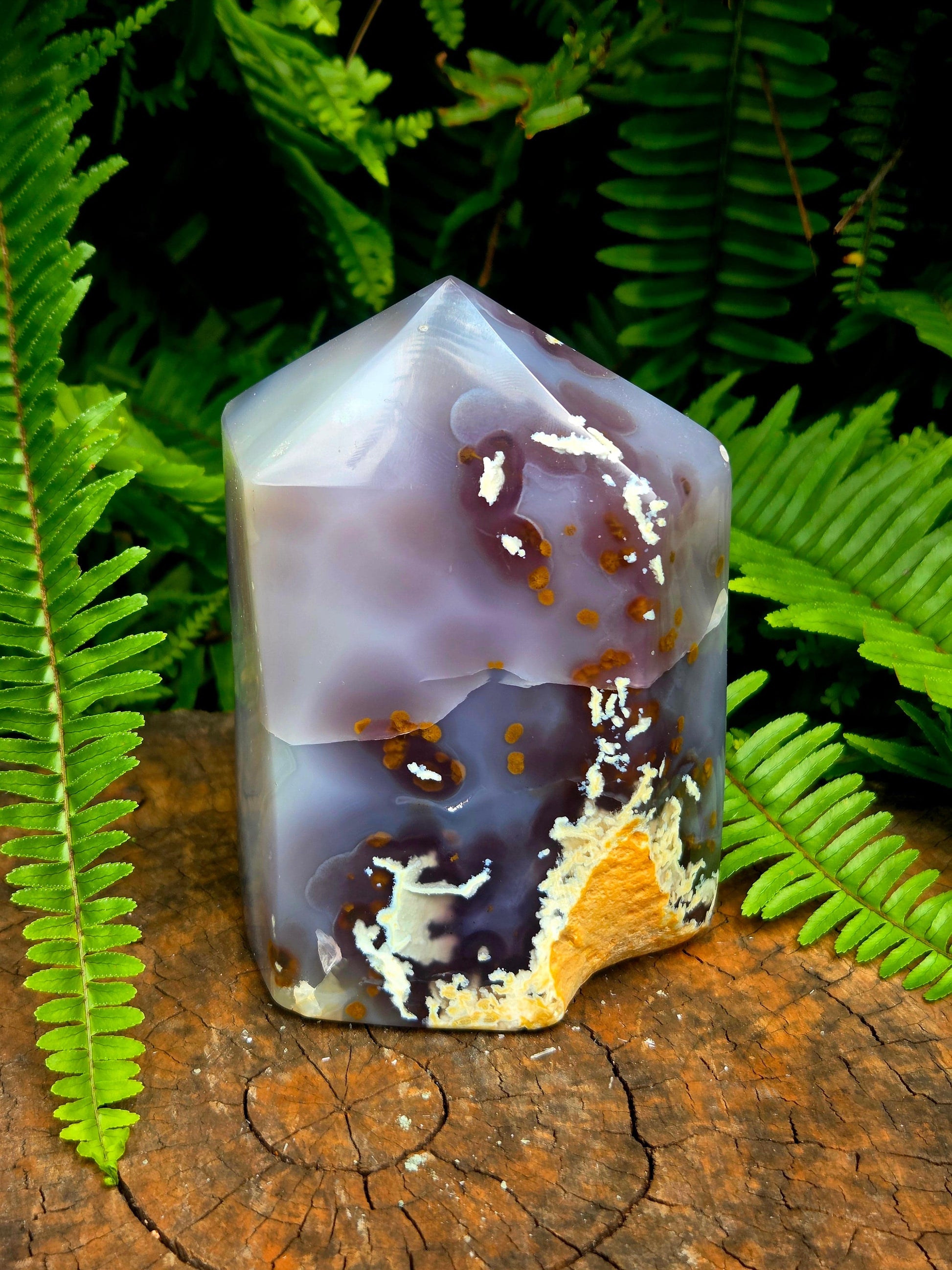 Crystals Druzy Agate Tower Point Large