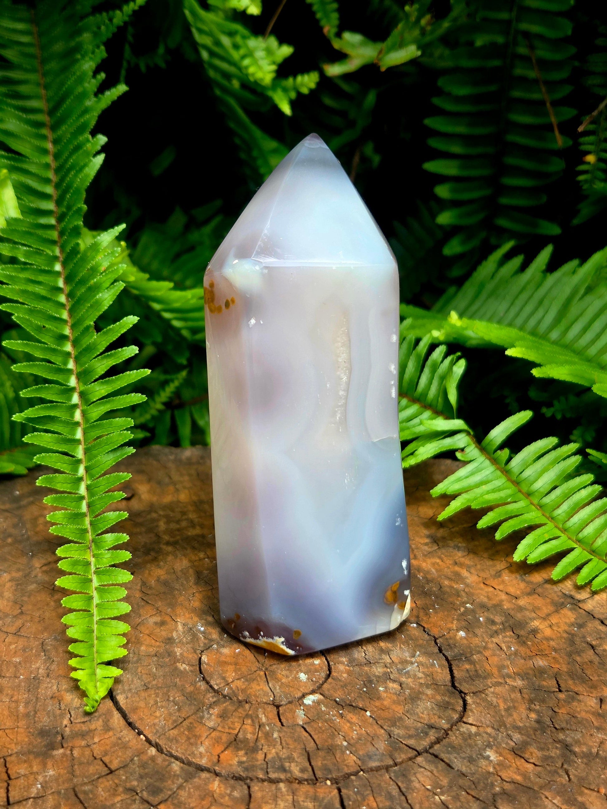 Crystals Druzy Agate Tower Point Large