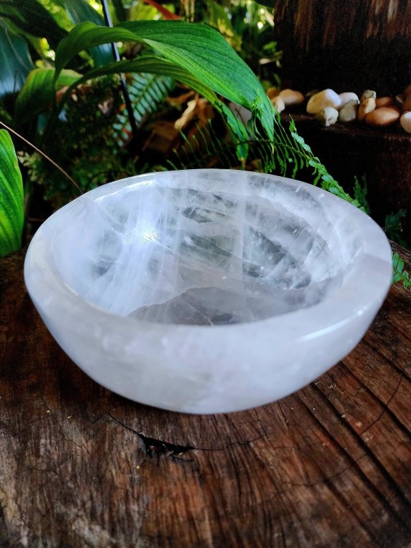 Extra Large Clear Quartz Bowl Carving 15cm - Crystals Australia