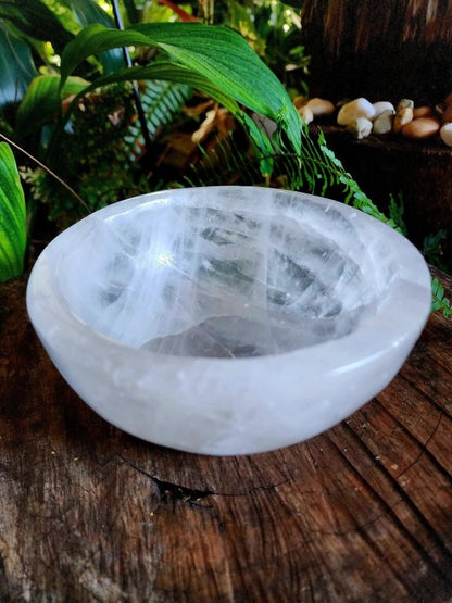 Extra Large Clear Quartz Bowl Carving 15cm - Crystals Australia