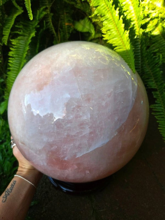 Extra Large Rose Quartz Crystal Sphere 23kg - Crystals Australia