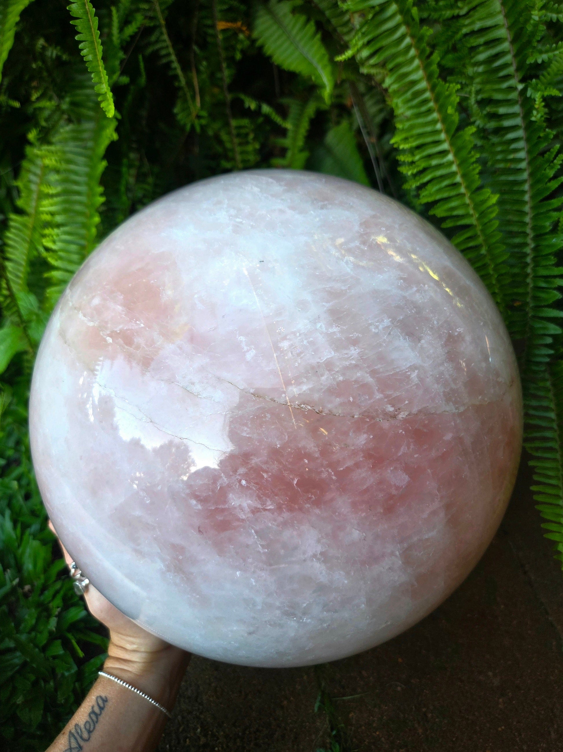Crystals Extra Large Rose Quartz Crystal Sphere 23kg