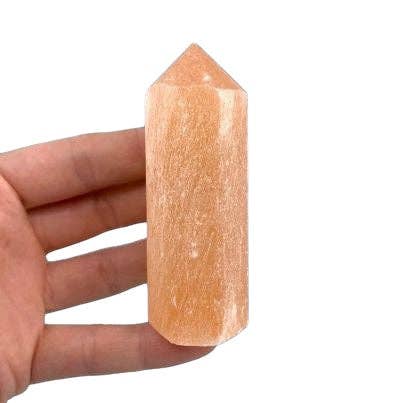 Peach Selenite Tower