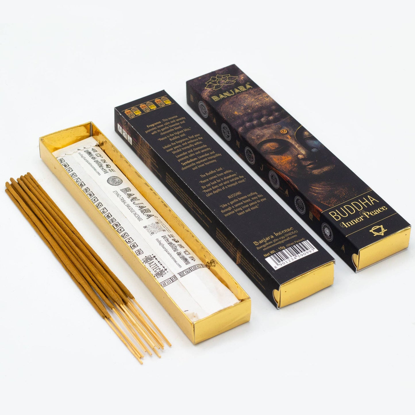 Inner Peace Buddha Incense Sticks 15g - Banjara Natural Incense