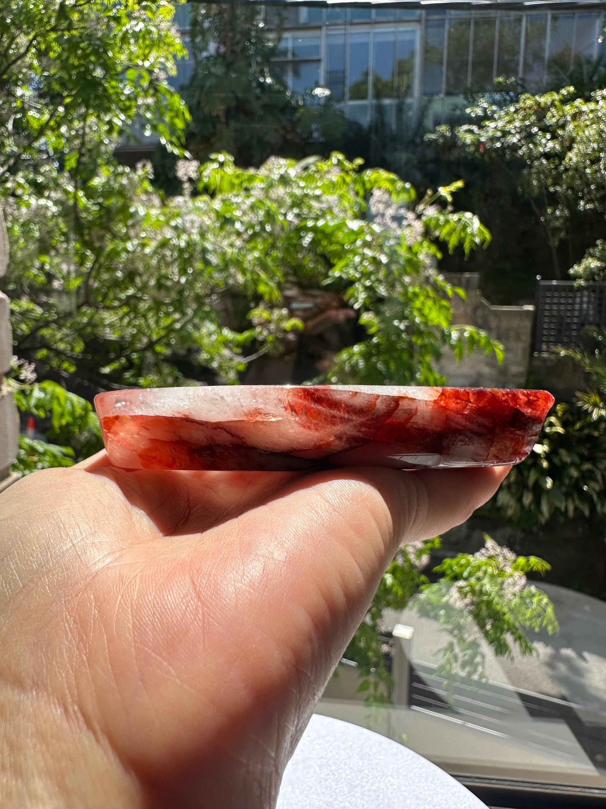Crystals Fire Quartz Plate Australia