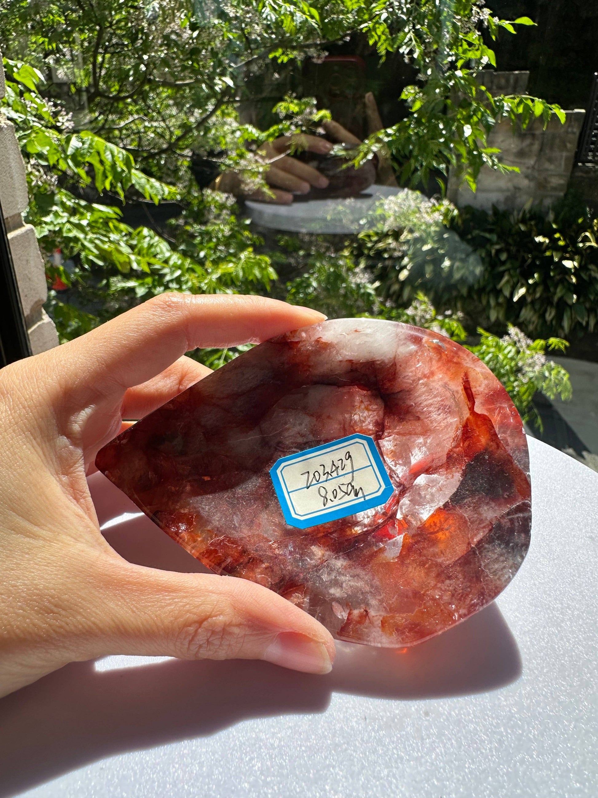 Crystals Fire Quartz Plate Australia