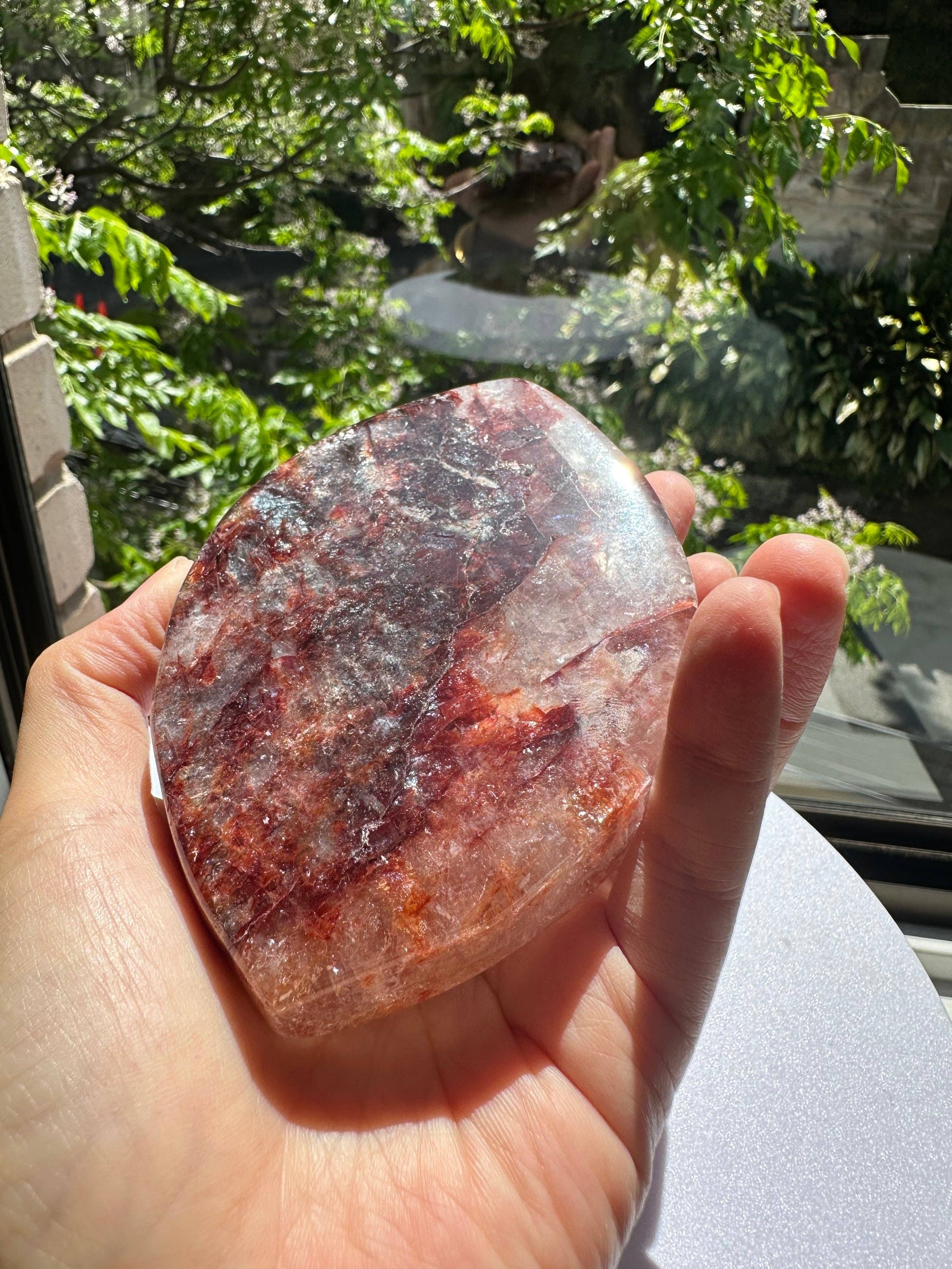 Crystals Fire Quartz Plate Australia