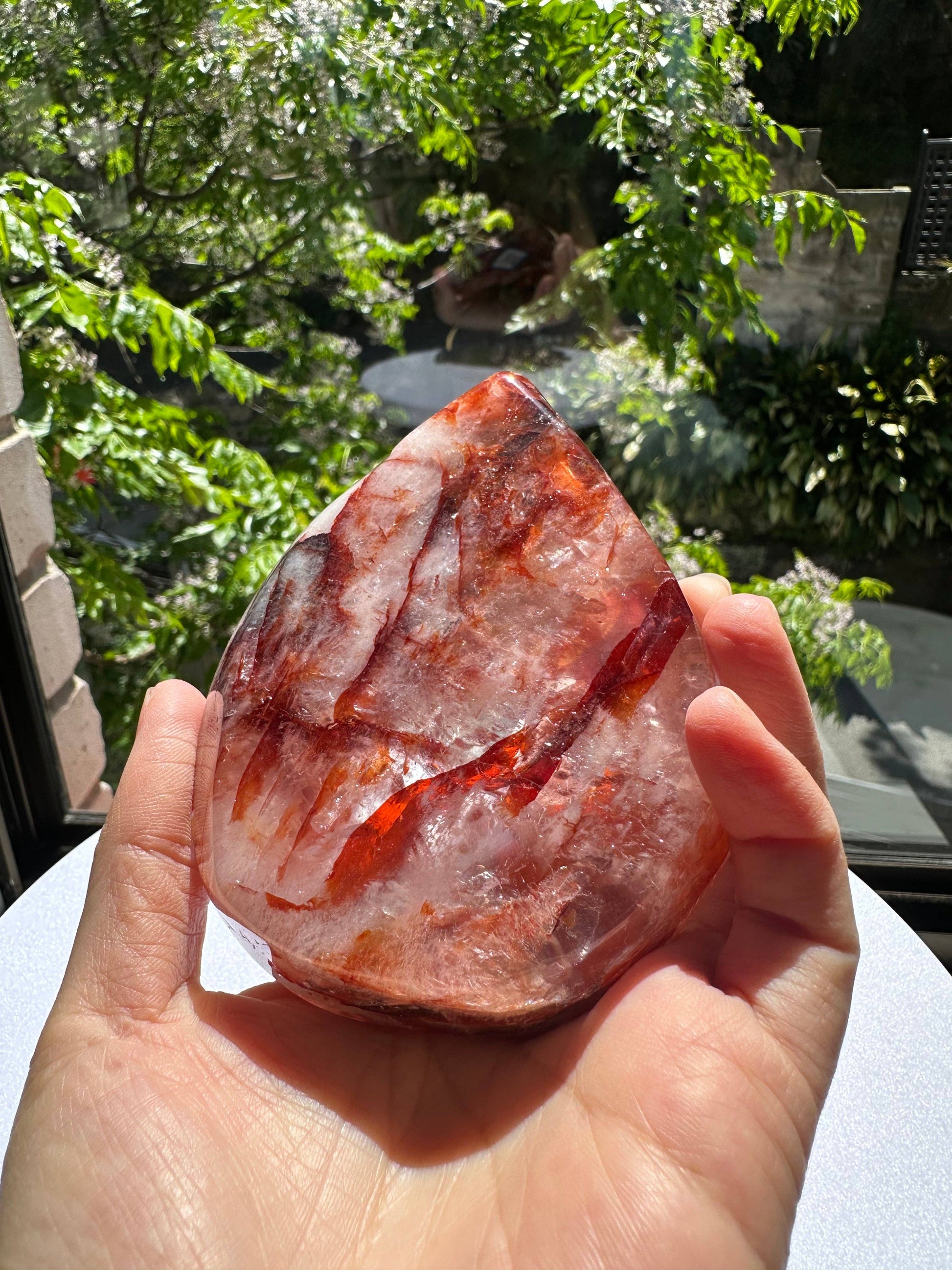 Crystals Fire Quartz Plate Australia