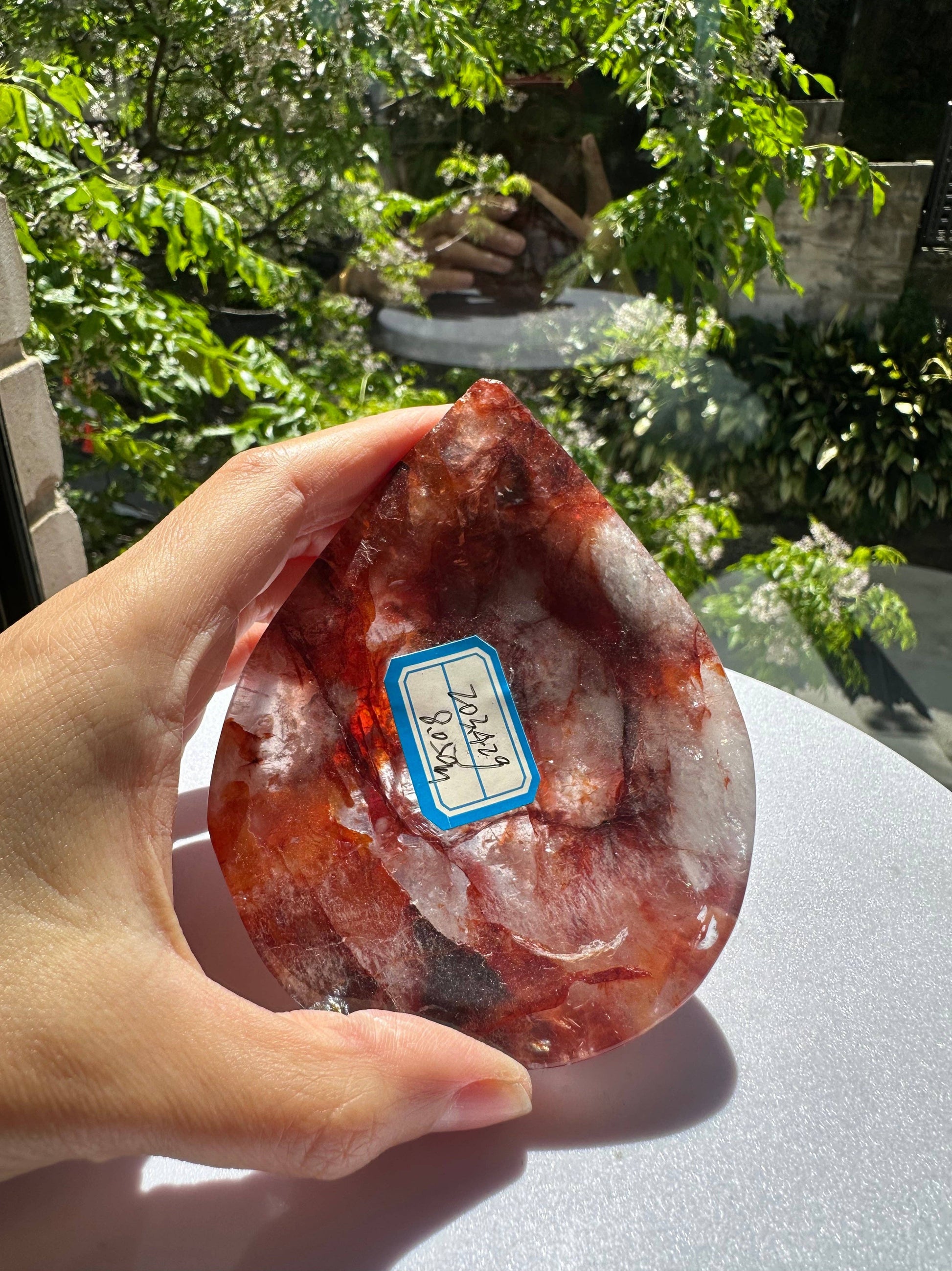 Crystals Fire Quartz Plate Australia
