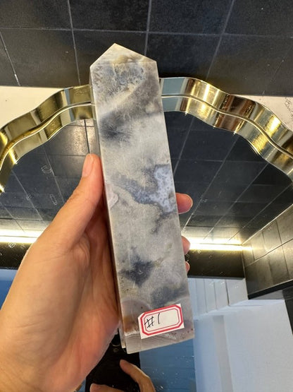 Flower Agate Crystal Tower Point - Crystals Australia