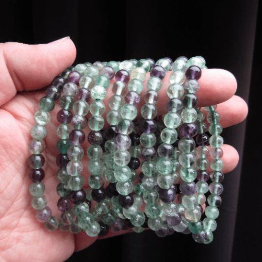 Fluorite Bracelet - 6mm - Crystals Australia