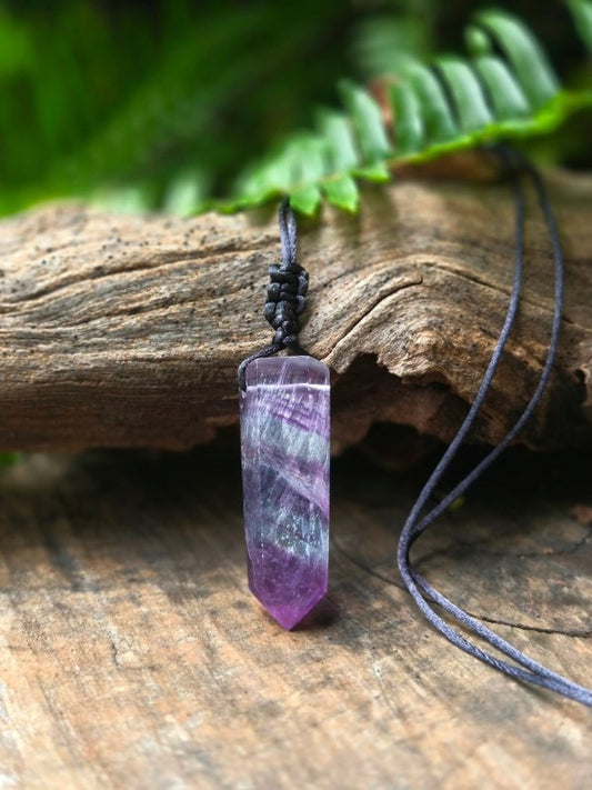 Fluorite Point Pendant Necklace - Jewellery Australia
