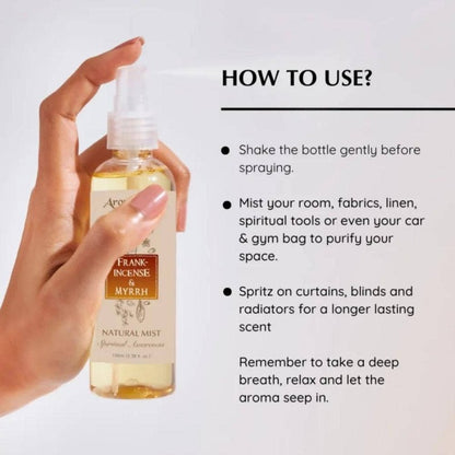 Frankincense & Myrrh Natural Mist Spray 100ml - Aromafume - Accessories Australia