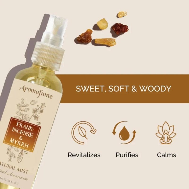 Frankincense & Myrrh Natural Mist Spray 100ml - Aromafume - Accessories Australia
