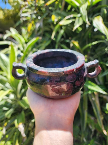Garnet Bowl Crystal Carving - Carving Australia