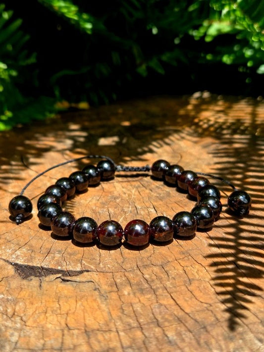 Garnet Bracelet - 10mm Adjustable - Jewellery Australia