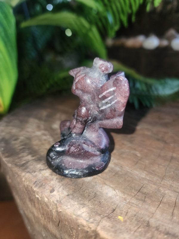 Garnet Fairy Carving - Crystals Australia