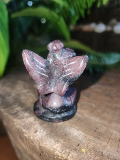 Garnet Fairy Carving - Crystals Australia