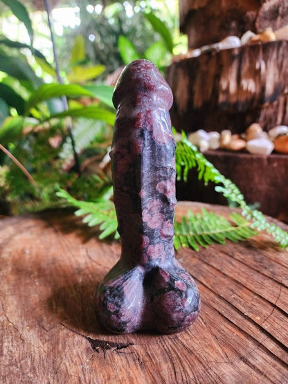 Garnet Penis Crystal Carving - Carving Australia
